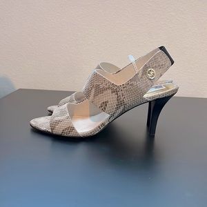 Michael Michael Kors snakeskin open toe heels size 8.5 great condition
